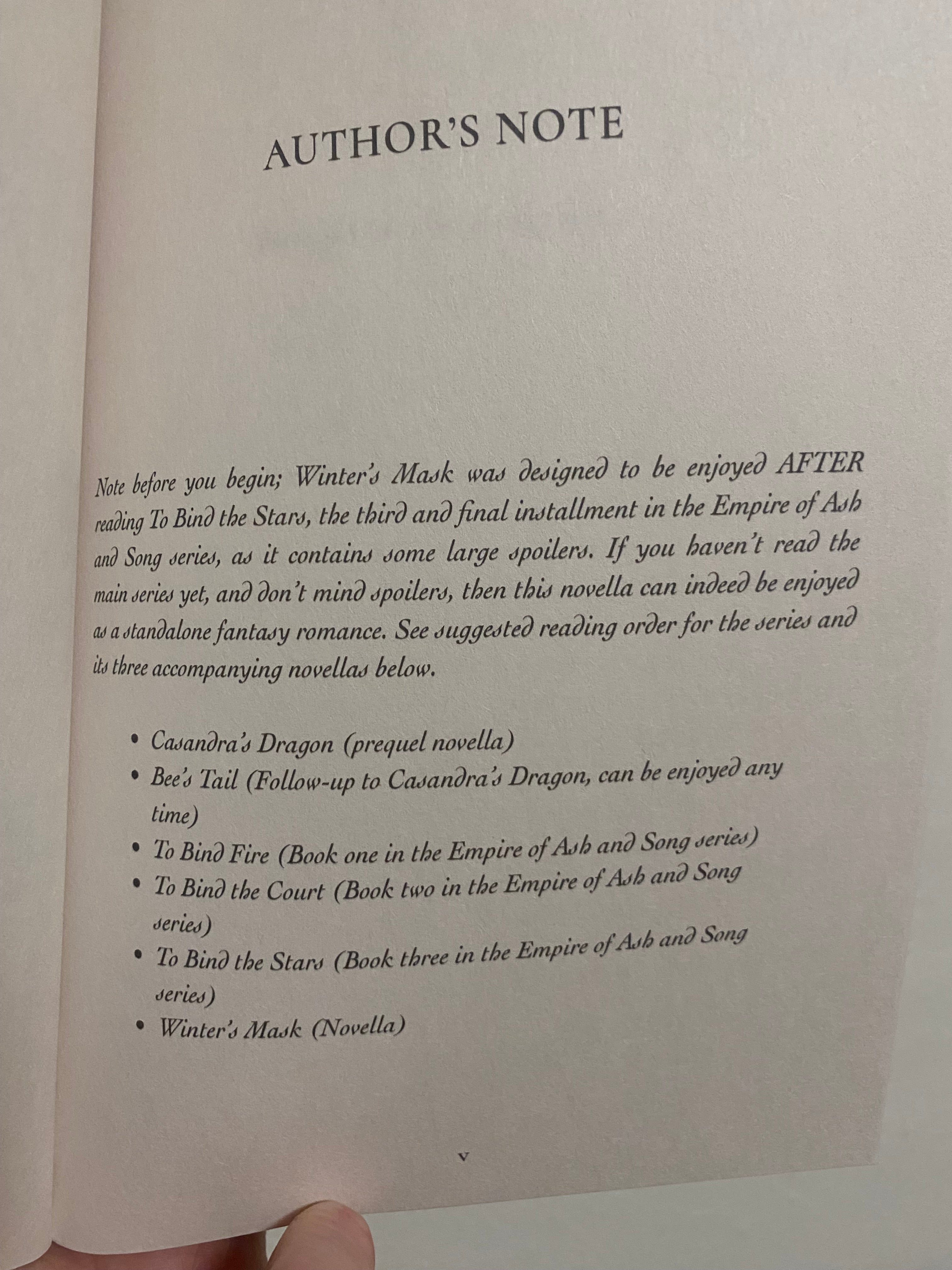Winter's Mask: An Empire of Ash and Song Novella